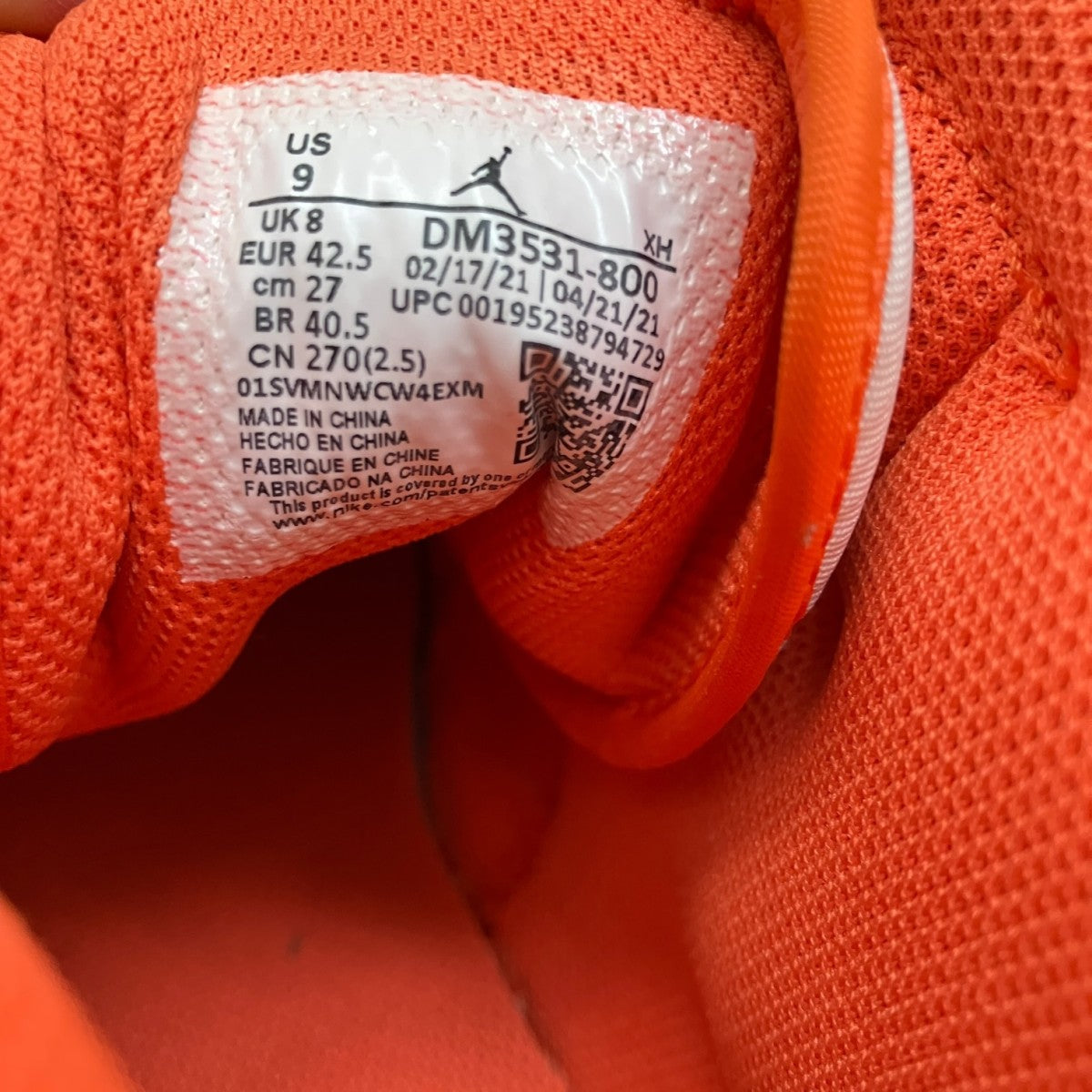 Air Jordan 1 Mid  Orange WhiteハイカットスニーカーDM3531-800
