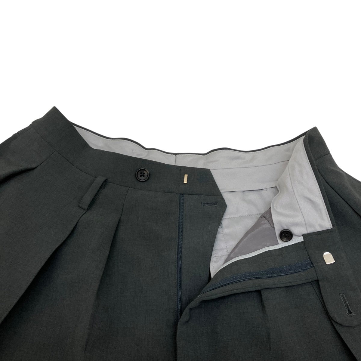 DOUBLE CLOTH 3-PLEATED TROUSERSワイドスラックスRM251-012
