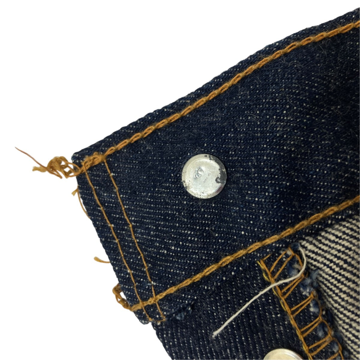 70’sVintage 501 刻印16 フラッシャー付き濃紺デニムパンツ