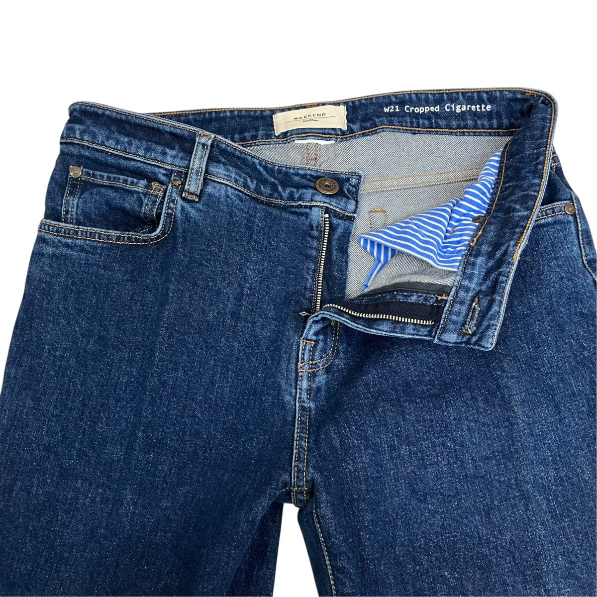 Cropped Cigaretteデニムパンツ