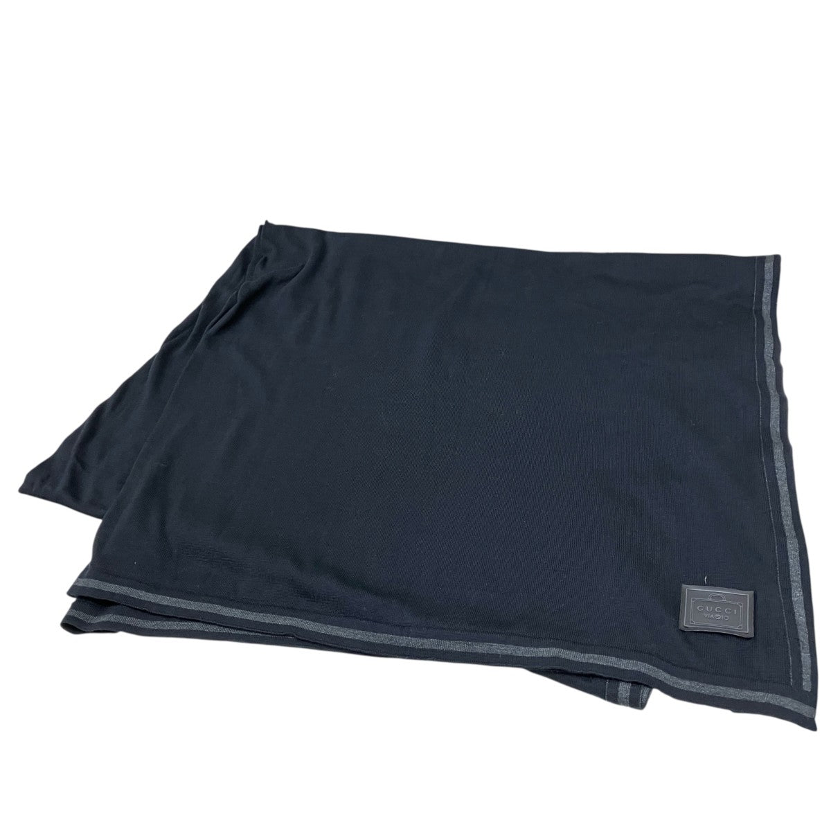 GUCCI シルクコットンニットストール 古着・中古-1枚目のアイテム画像