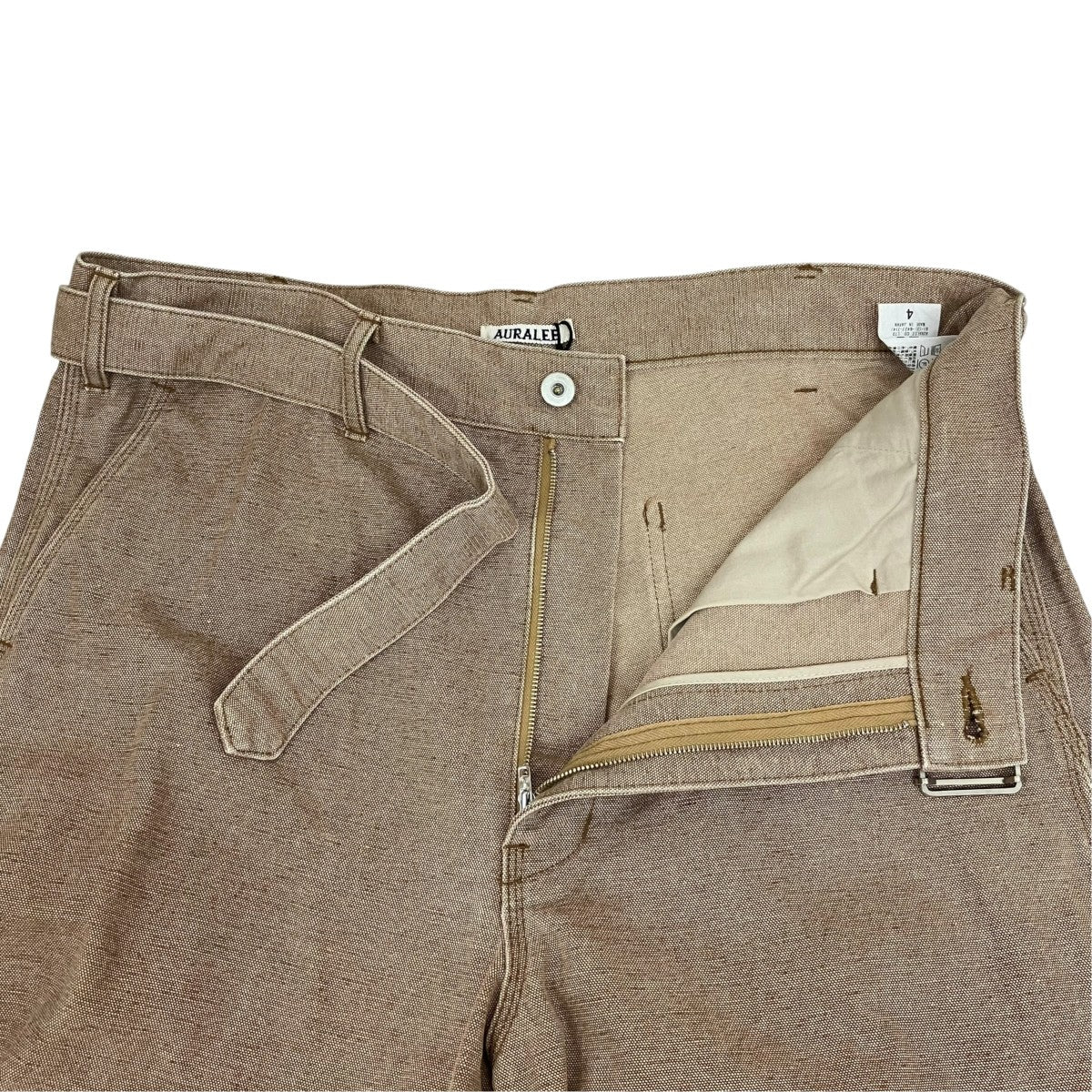 コットンパンツA24AP03HG WASHED ORGANIC CANVAS BELTED PANTS