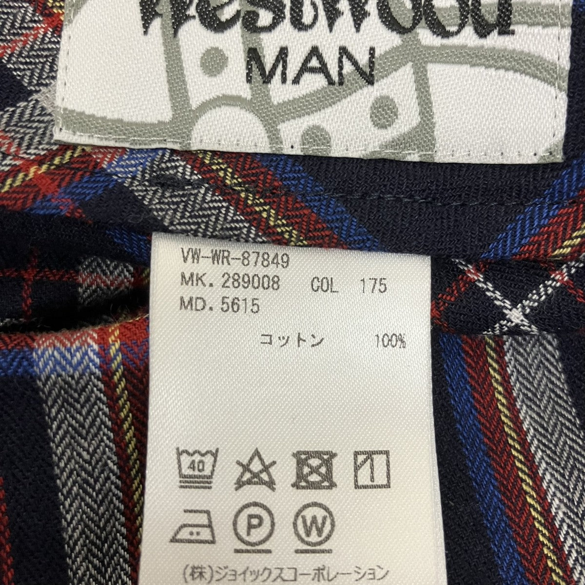 チェック変形シャツVW-WR-87849