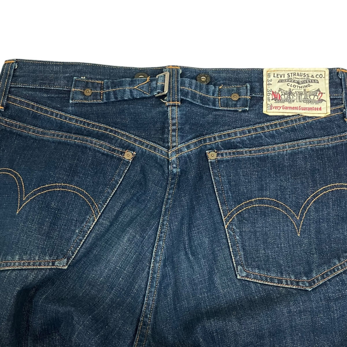 99年製201XX 1920年モデル90’s復刻  刻印555バレンシア 布パッチシンチバックデニム20201-0020