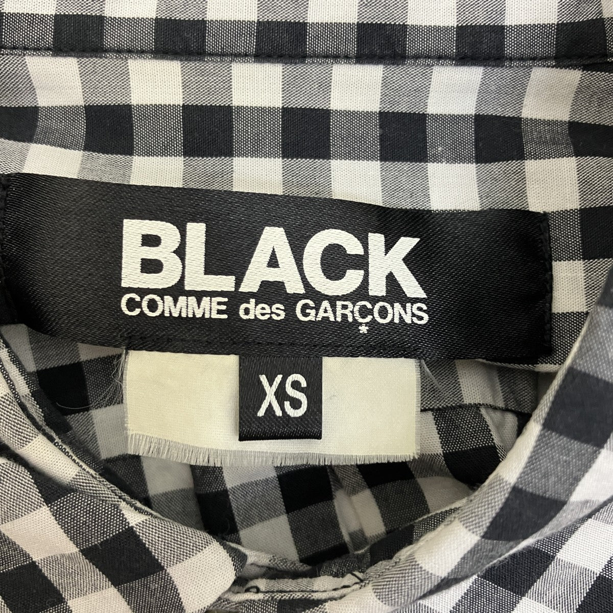 BLACK COMME des GARCONS チェック×ドットパッチワークシャツ1J-B011 古着・中古-5枚目のアイテム画像
