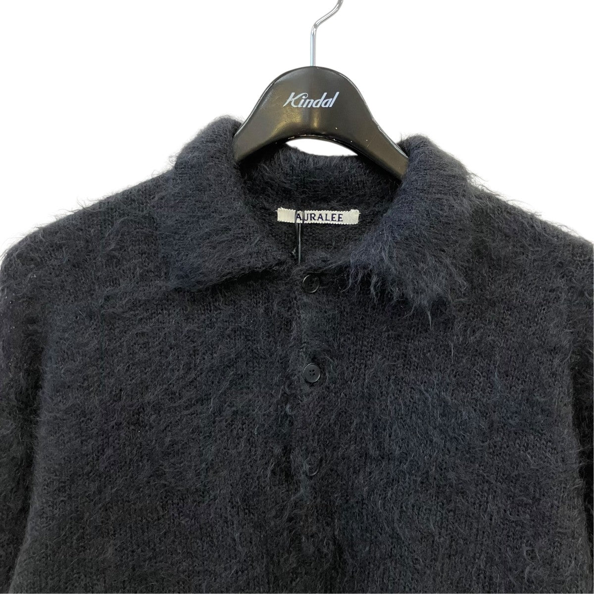 25AWBRUSHED SUPER KID MOHAIR KNIT POLOモヘヤ混ニットポロA25AP01KM