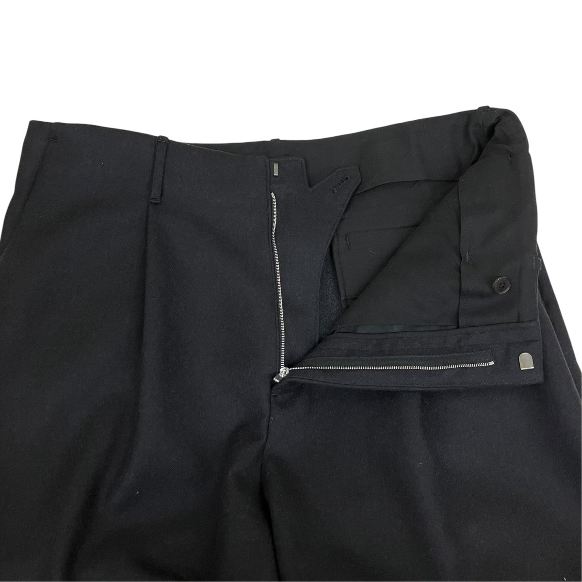 LIGHT MELTON ONE-TUCK SLACKSタックワイドパンツA25AP03 LM