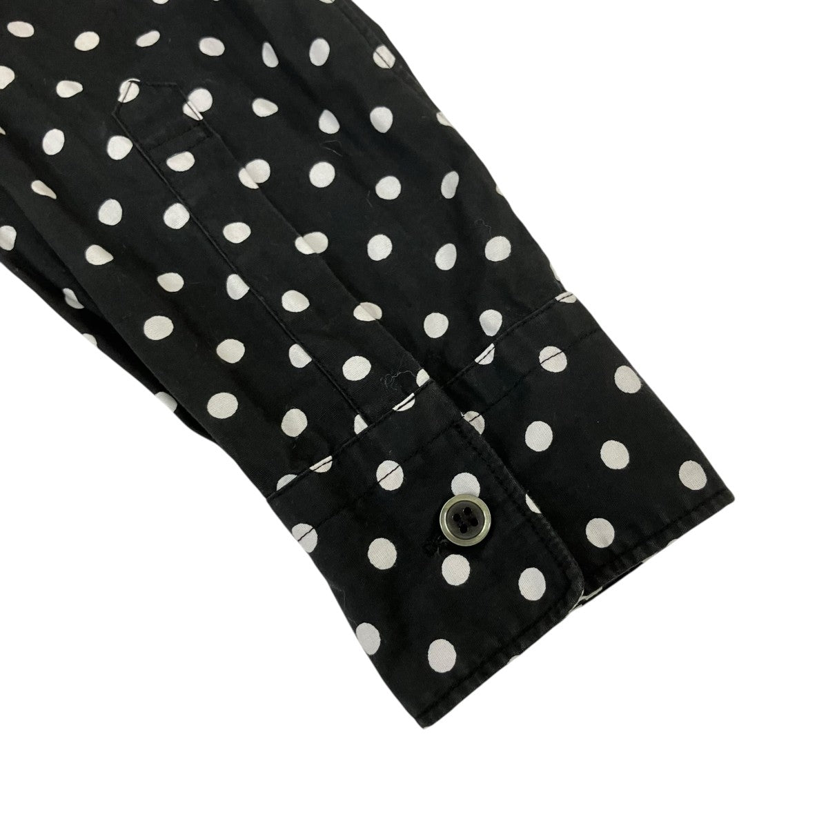 BLACK COMME des GARCONS ドットラウンドカラー長袖シャツ1C-B010 古着・中古-4枚目のアイテム画像
