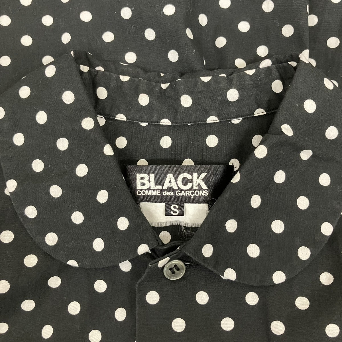 BLACK COMME des GARCONS ドットラウンドカラー長袖シャツ1C-B010 古着・中古-5枚目のアイテム画像