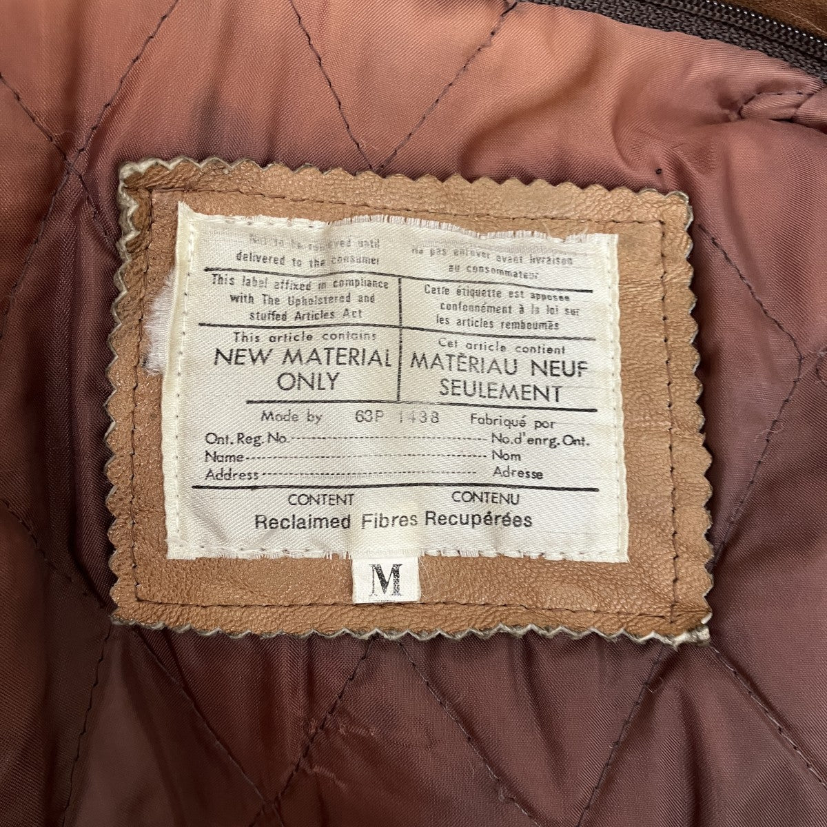 比翼レザーボンバージャケット  VINTAGE