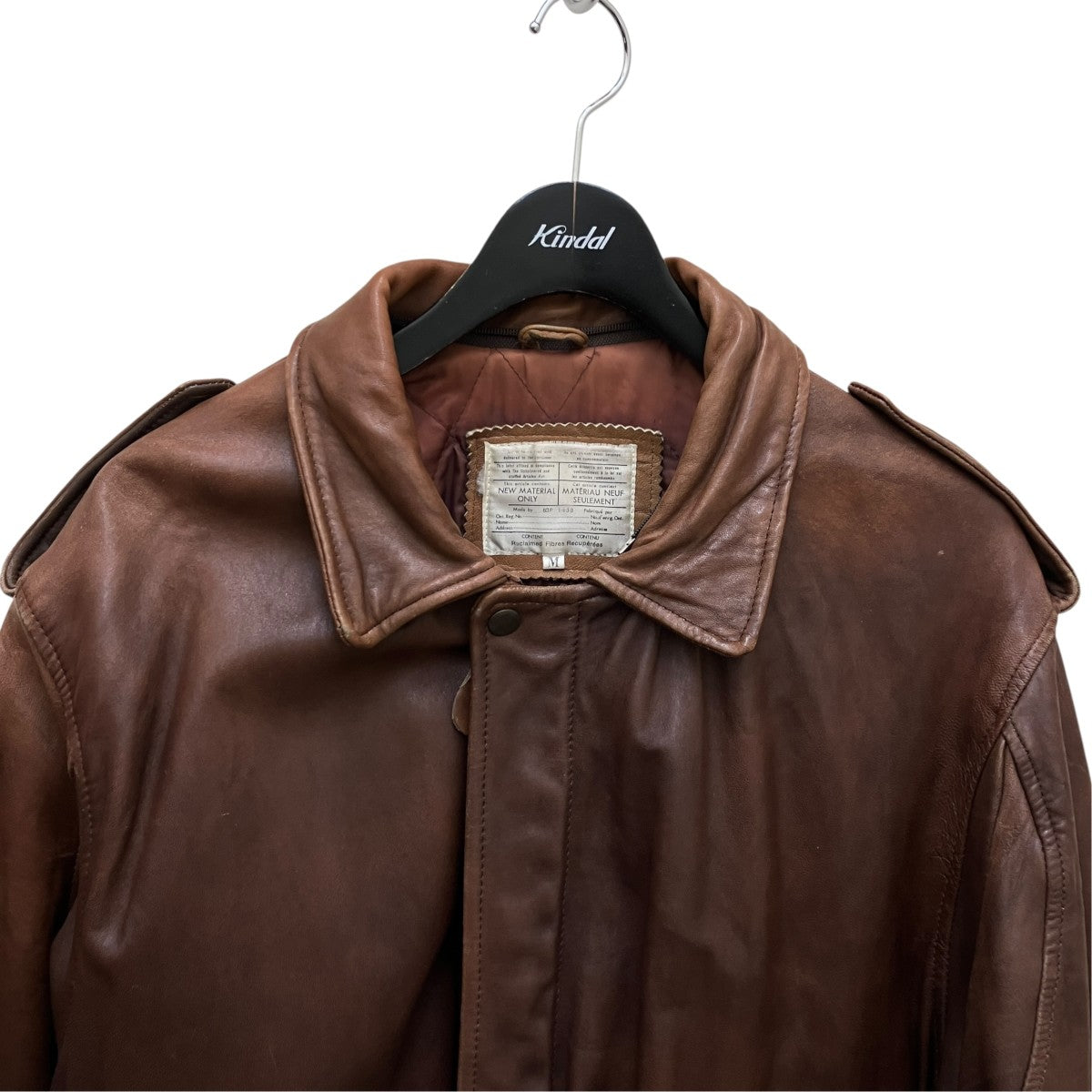 比翼レザーボンバージャケット  VINTAGE
