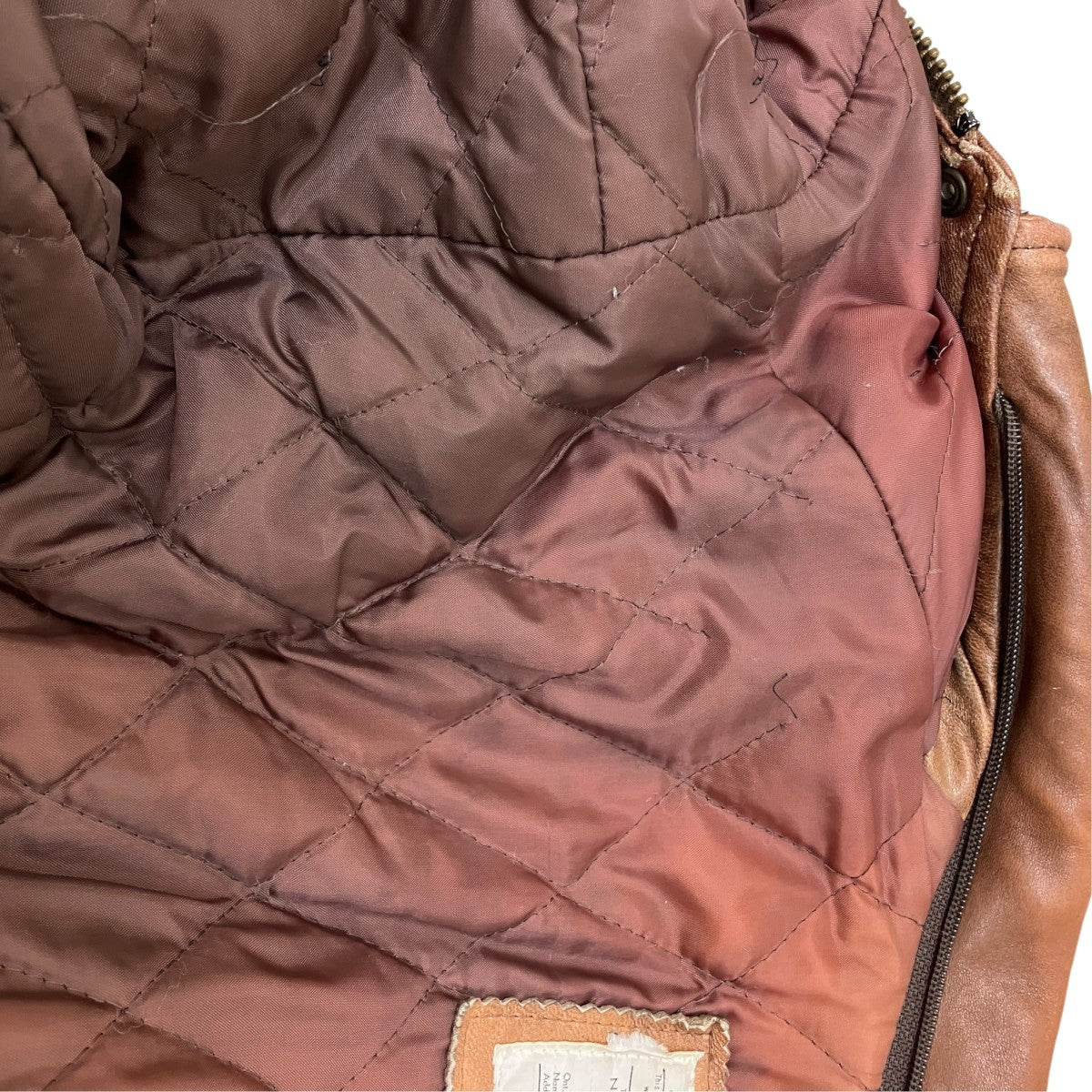 比翼レザーボンバージャケット  VINTAGE