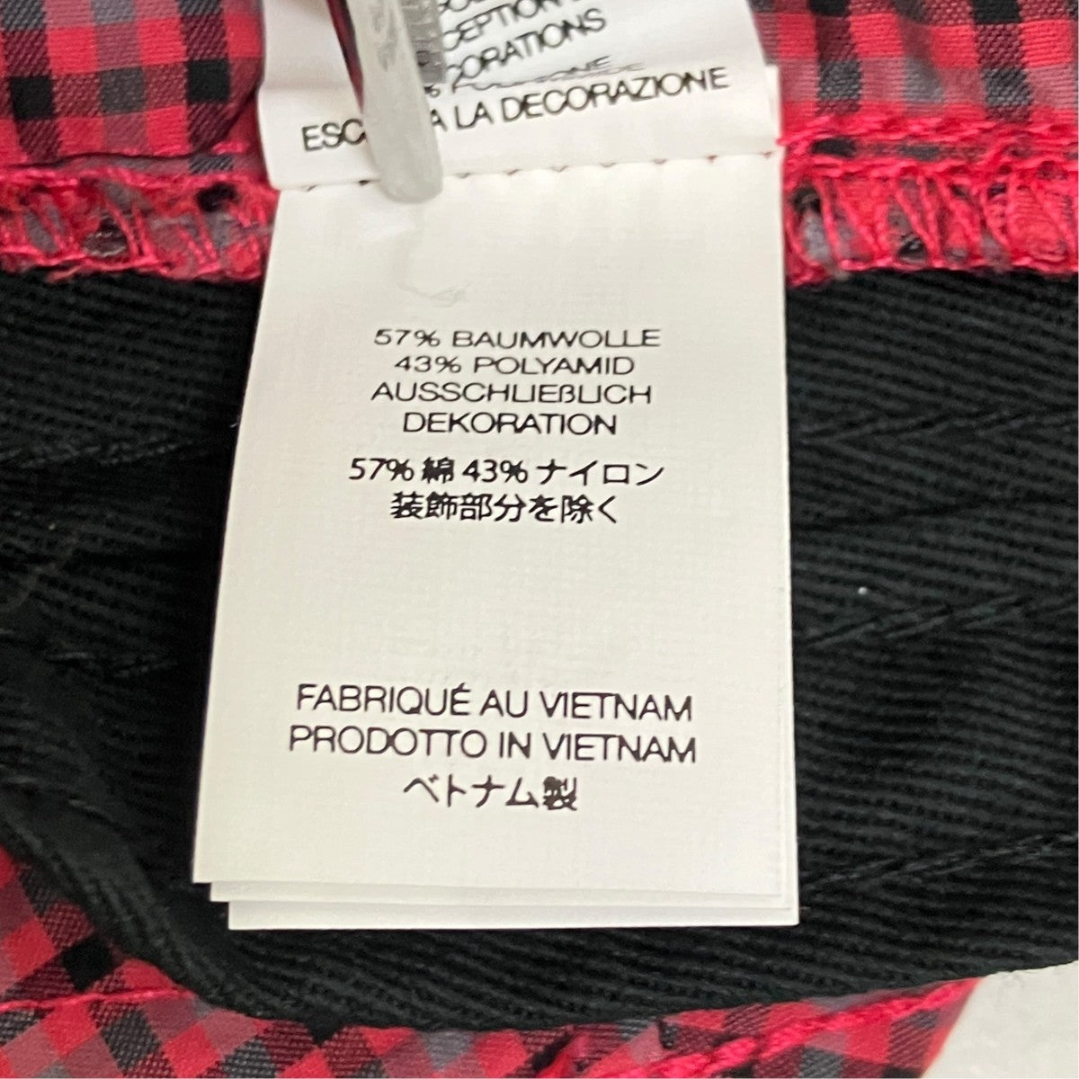 Cordura Plaid Bell Hatチェックハット