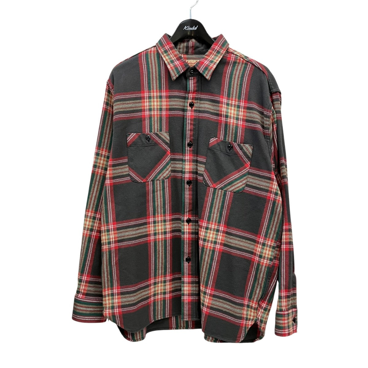 SUGAR CANE ツイルチェックワークシャツSC28959 古着・中古-1枚目のアイテム画像