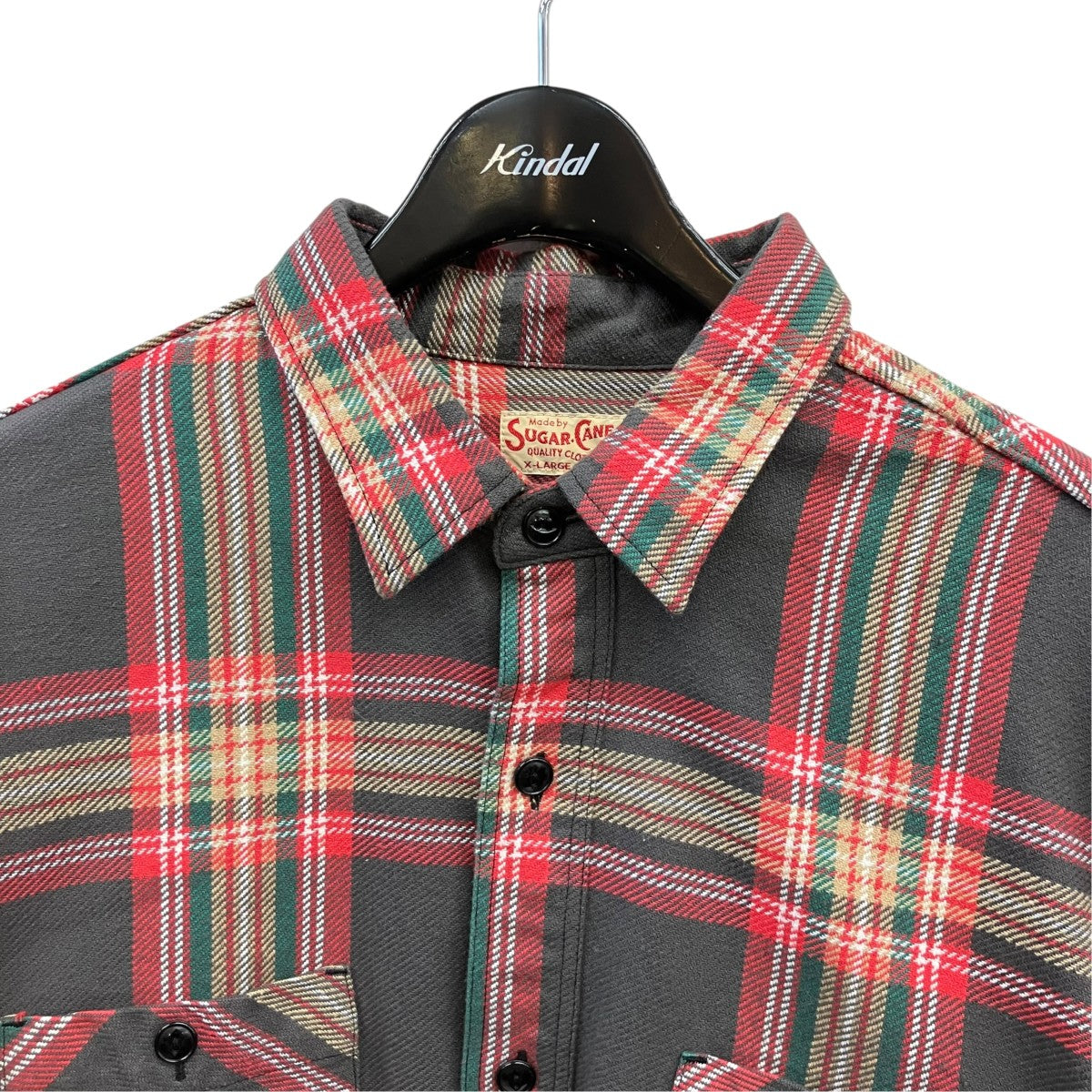 SUGAR CANE ツイルチェックワークシャツSC28959 古着・中古-2枚目のアイテム画像