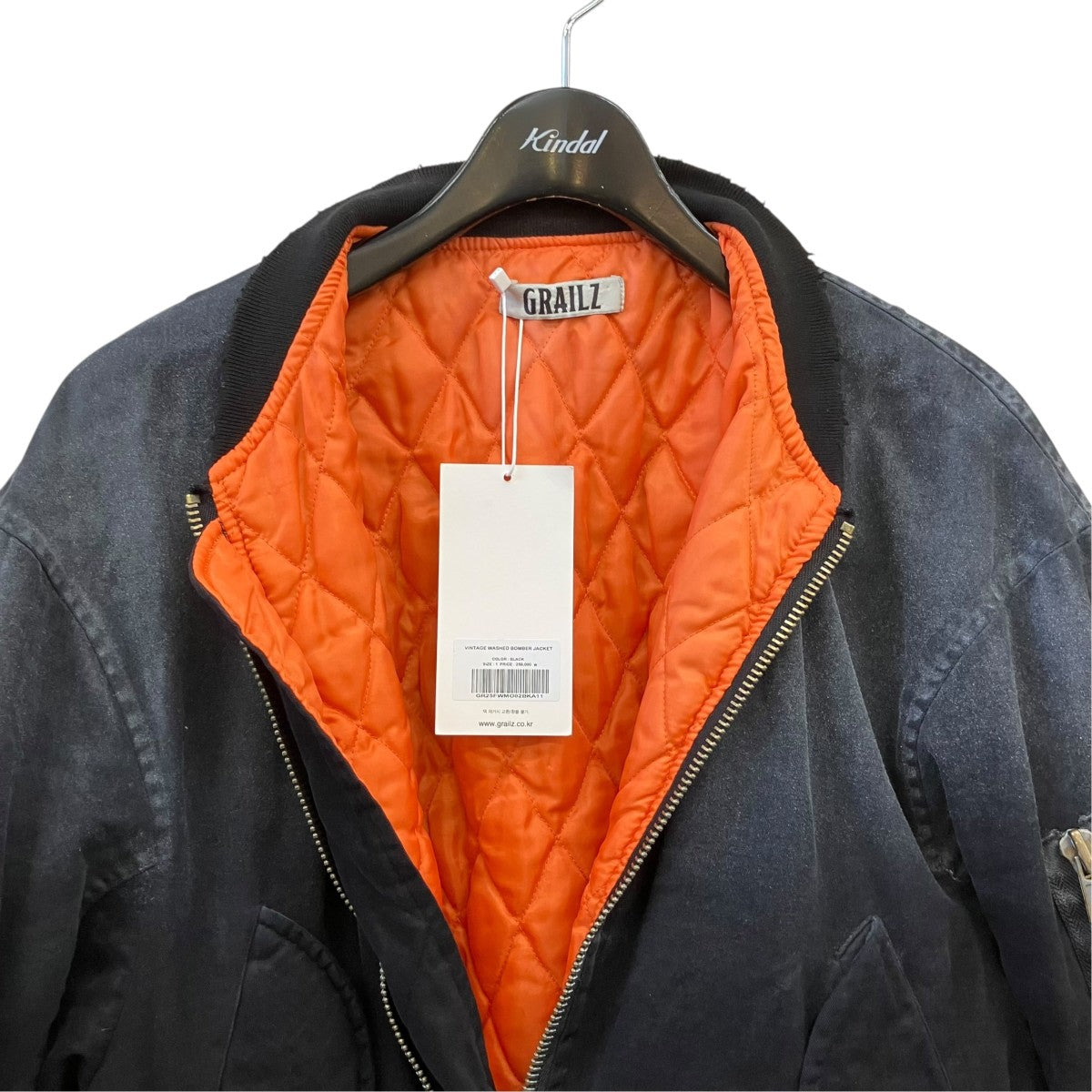 GRAILZ 25AWvintage washed bomber jacketボンバージャケット 古着・中古-3枚目のアイテム画像