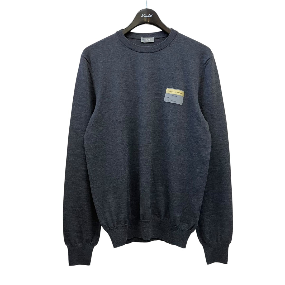 DIOR 19AWビジターパッチ クルーネック ニット923M649AT938 古着・中古-1枚目のアイテム画像