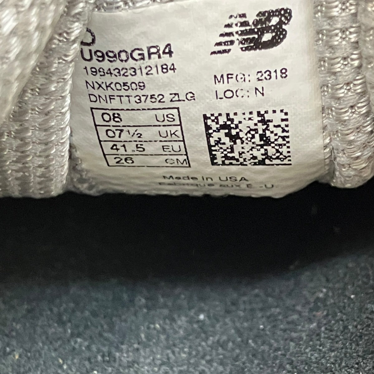NEW BALANCE スニーカーU990GR4 古着・中古-6枚目のアイテム画像
