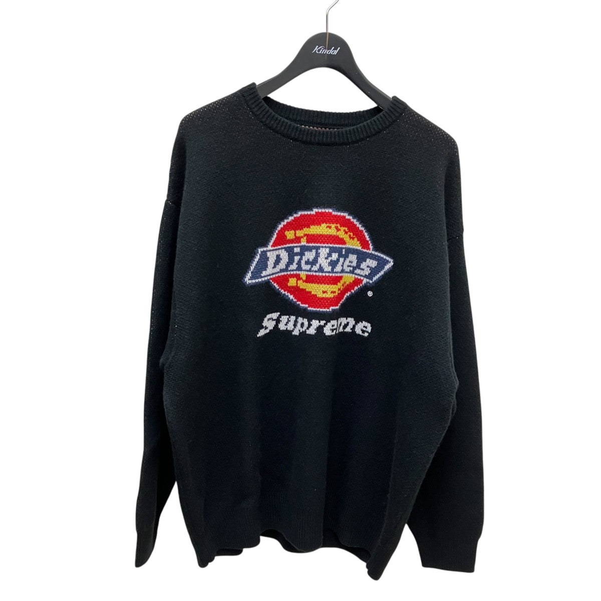 22FW x Dickies Sweater  Blackフロントロゴニット
