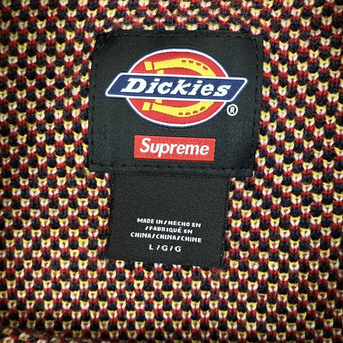 22FW x Dickies Sweater  Blackフロントロゴニット
