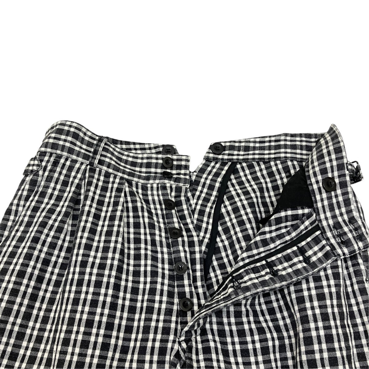 OUTIL チェックリネンコットンワークパンツ 古着・中古-3枚目のアイテム画像