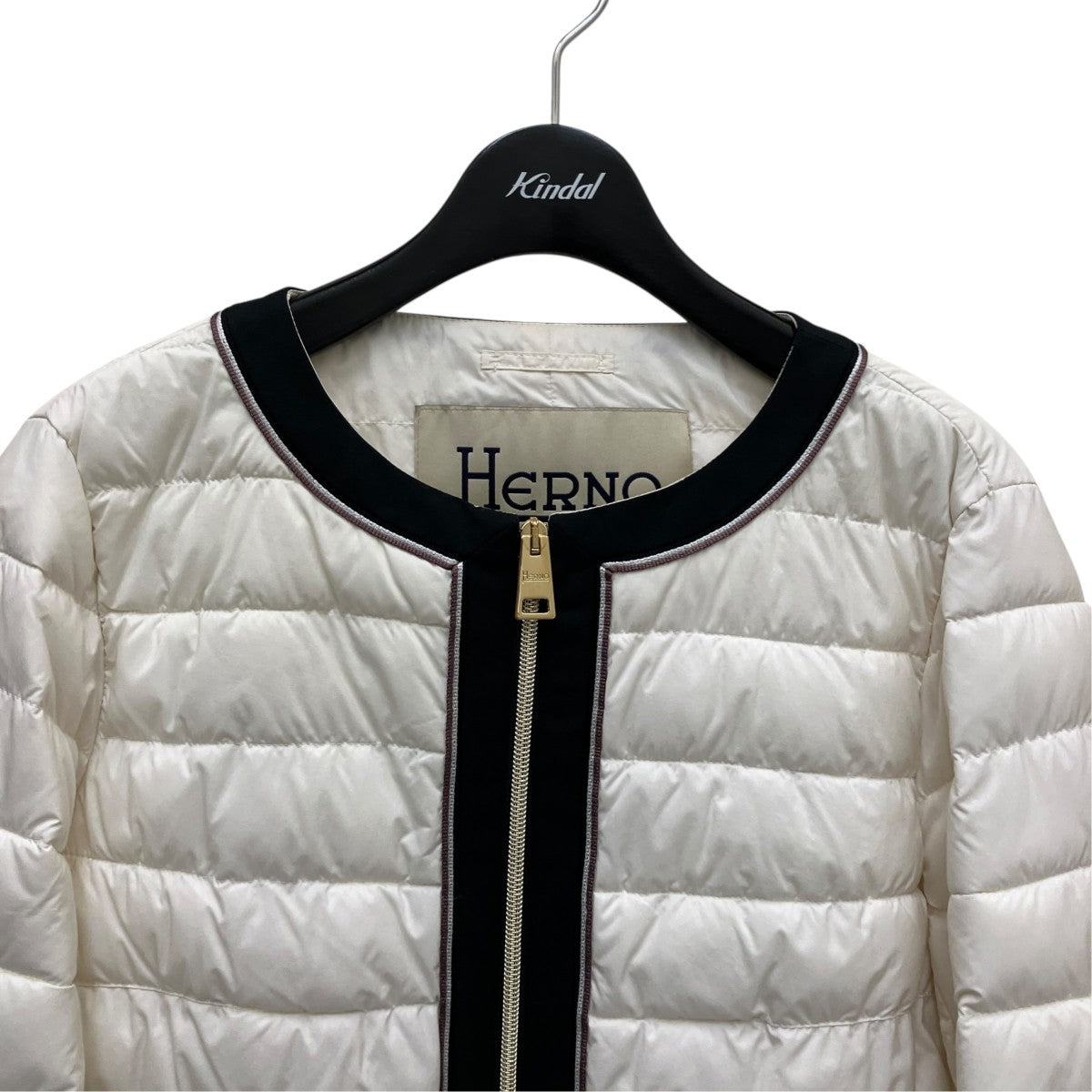 HERNO ノーカラーダウンジャケット 古着・中古-2枚目のアイテム画像