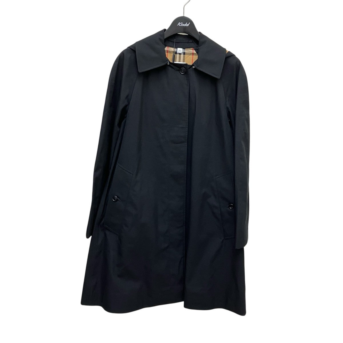 BURBERRY LONDON 裏地ノバチェックフーテッドコート8018746 古着・中古-1枚目のアイテム画像