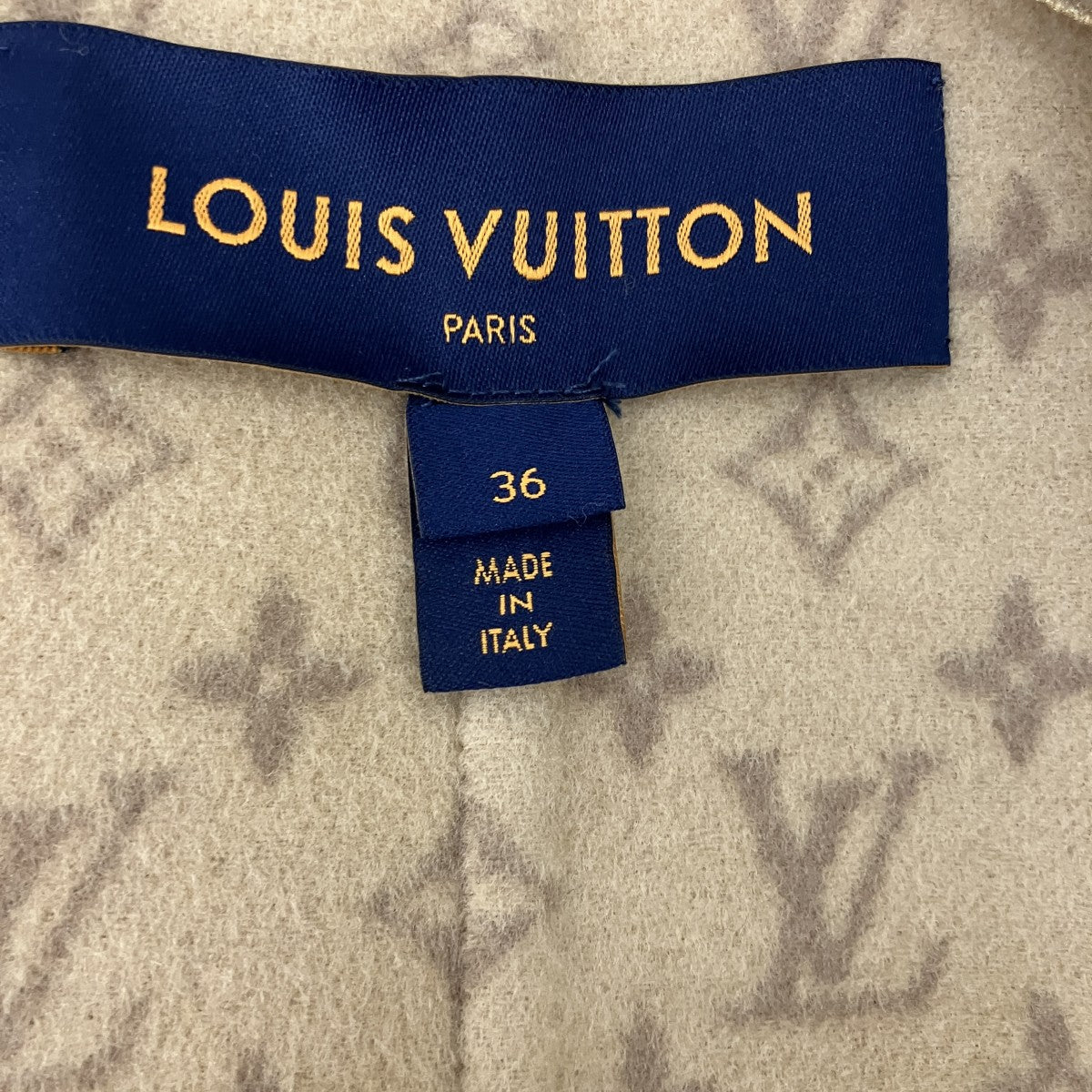 LOUIS VUITTON 22AWシグネチャー ショートダブルフェイスラップコートシルク混ベルト付コートRW222W QWE FNCO23 古着・中古-8枚目のアイテム画像