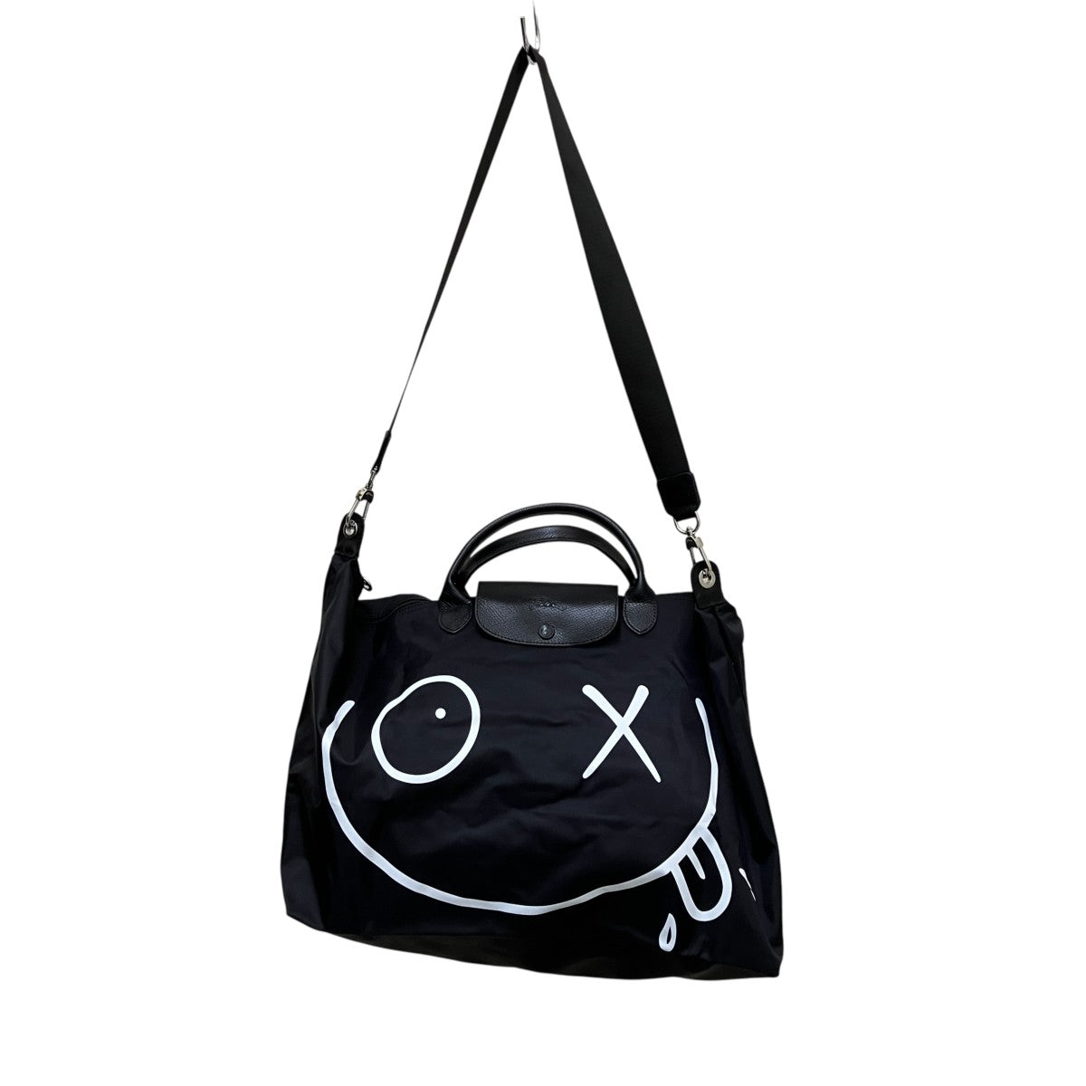 LONGCHAMP×Andre Saraiva Mｒ．Aイラスト2WAYバッグストラップ付 古着・中古-2枚目のアイテム画像