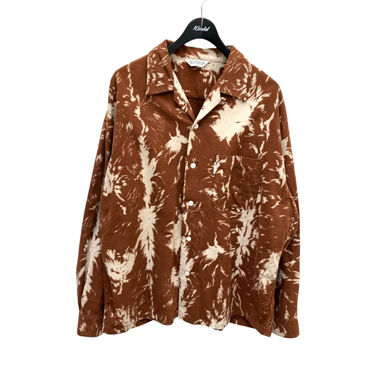 COOTIE PRODUCTIONS 21FW Wolf Print Nel Open Collar Shirtウルフ柄オープンカラーシャツ 古着・中古-1枚目のアイテム画像