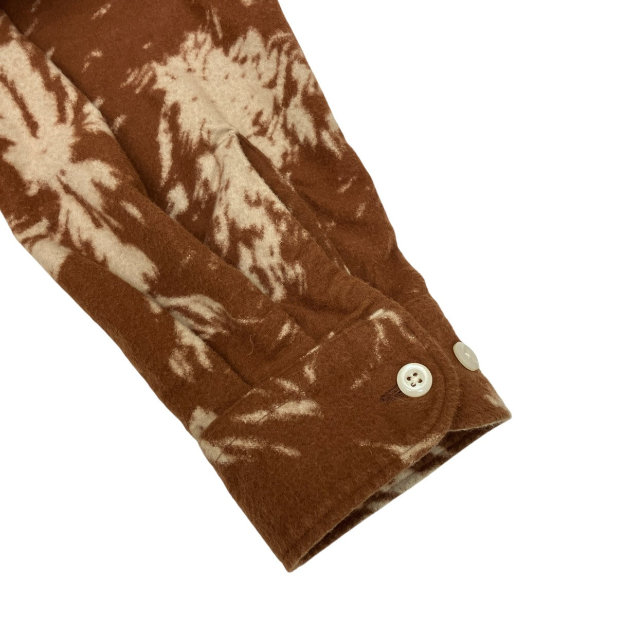 COOTIE PRODUCTIONS 21FW Wolf Print Nel Open Collar Shirtウルフ柄オープンカラーシャツ 古着・中古-4枚目のアイテム画像
