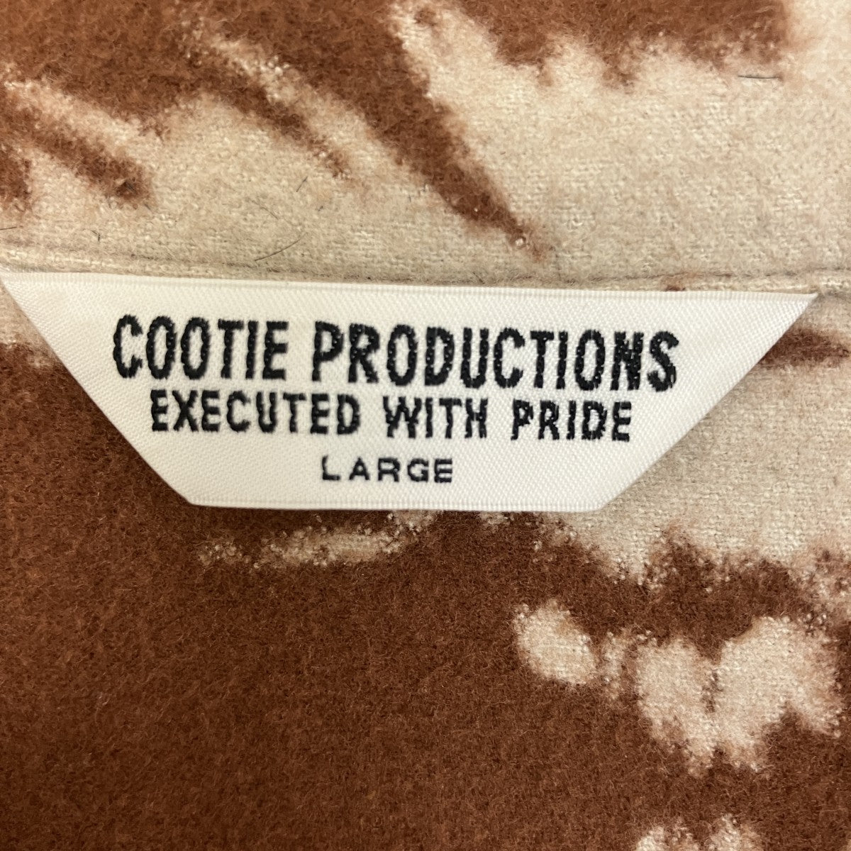 COOTIE PRODUCTIONS 21FW Wolf Print Nel Open Collar Shirtウルフ柄オープンカラーシャツ 古着・中古-6枚目のアイテム画像