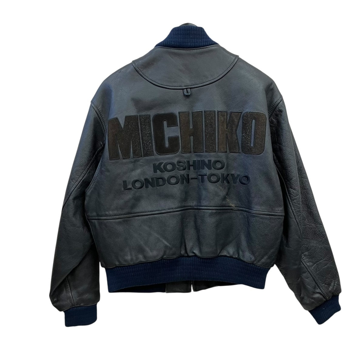 MICHIKO KOSHINO レザーボンバージャケット 古着・中古-3枚目のアイテム画像