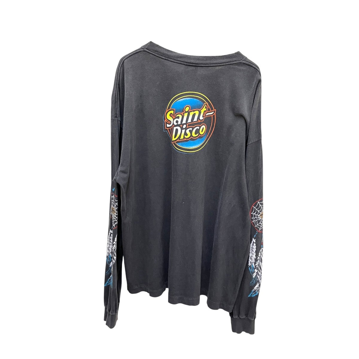 SAINT MICHAEL×TEFLON DISCO L S TEE SAINT DISCOロングスリーブダメージ加工TシャツSM-HR8-0000-C40 古着・中古-3枚目のアイテム画像