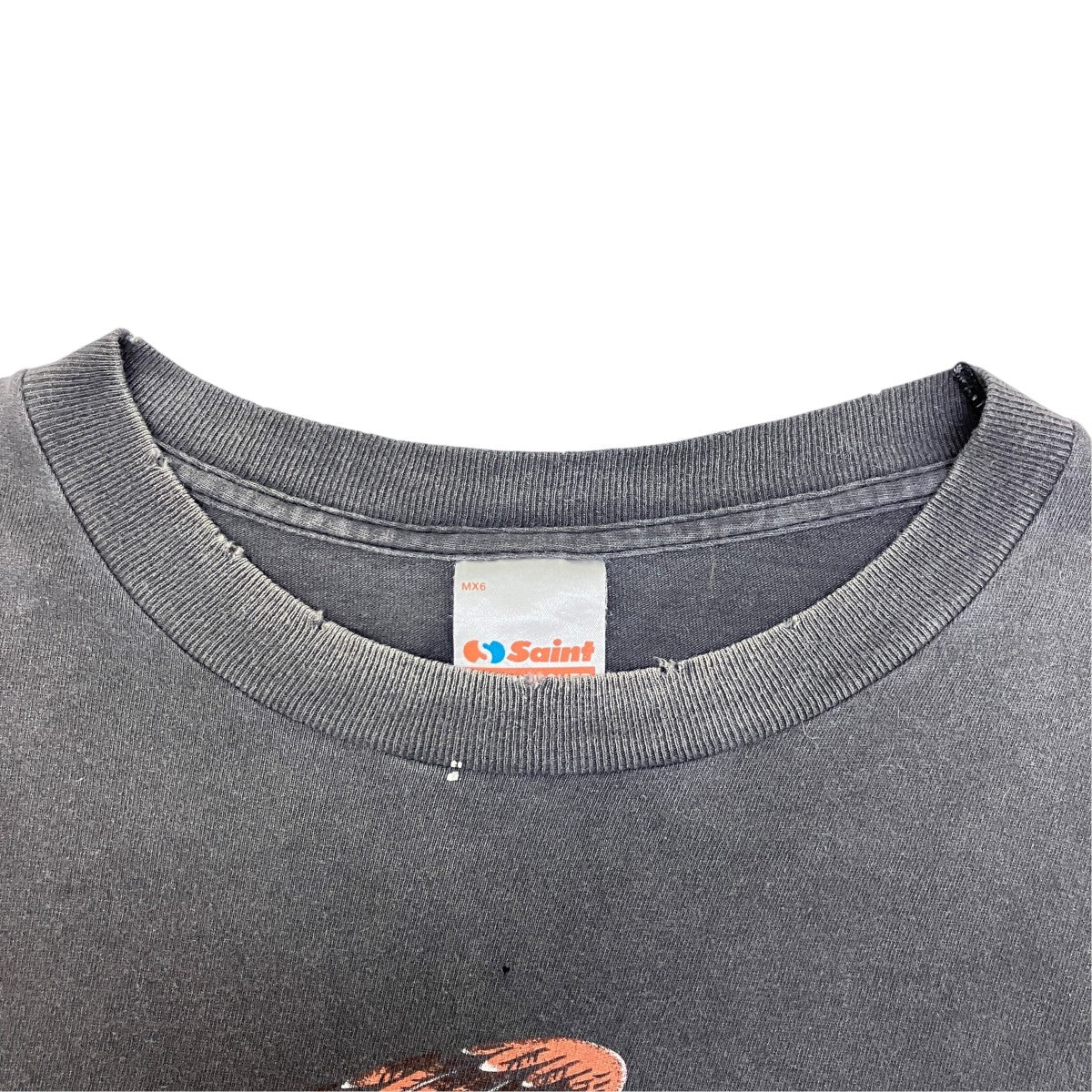 SAINT MICHAEL×TEFLON DISCO L S TEE SAINT DISCOロングスリーブダメージ加工TシャツSM-HR8-0000-C40 古着・中古-5枚目のアイテム画像