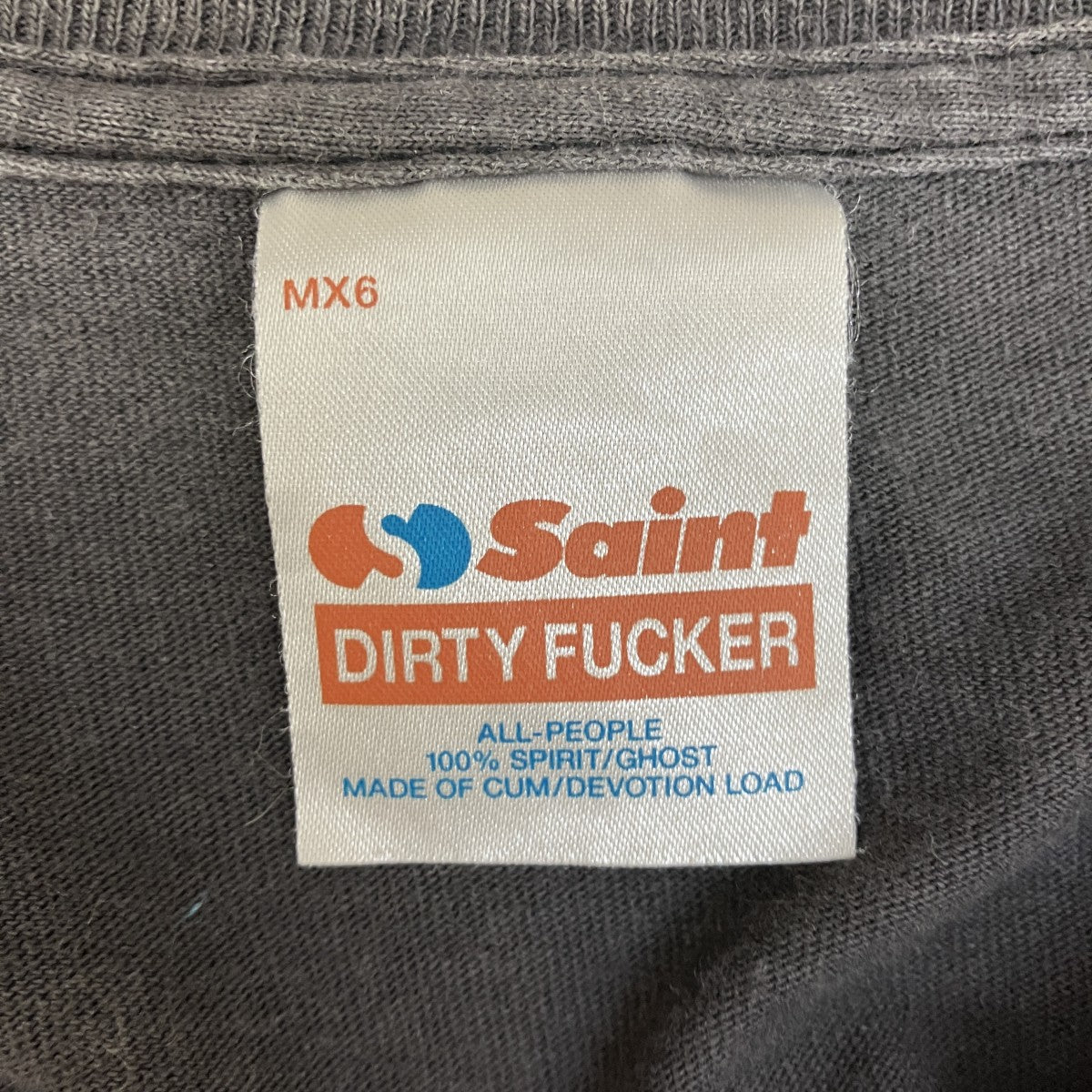 SAINT MICHAEL×TEFLON DISCO L S TEE SAINT DISCOロングスリーブダメージ加工TシャツSM-HR8-0000-C40 古着・中古-7枚目のアイテム画像