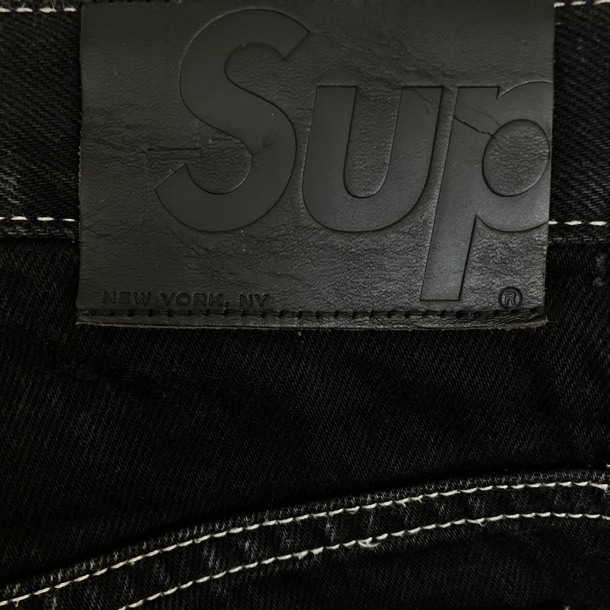Supreme 23FW Radial Embroidered Loose Fit Jeanブラックジーンズ 古着・中古-5枚目のアイテム画像