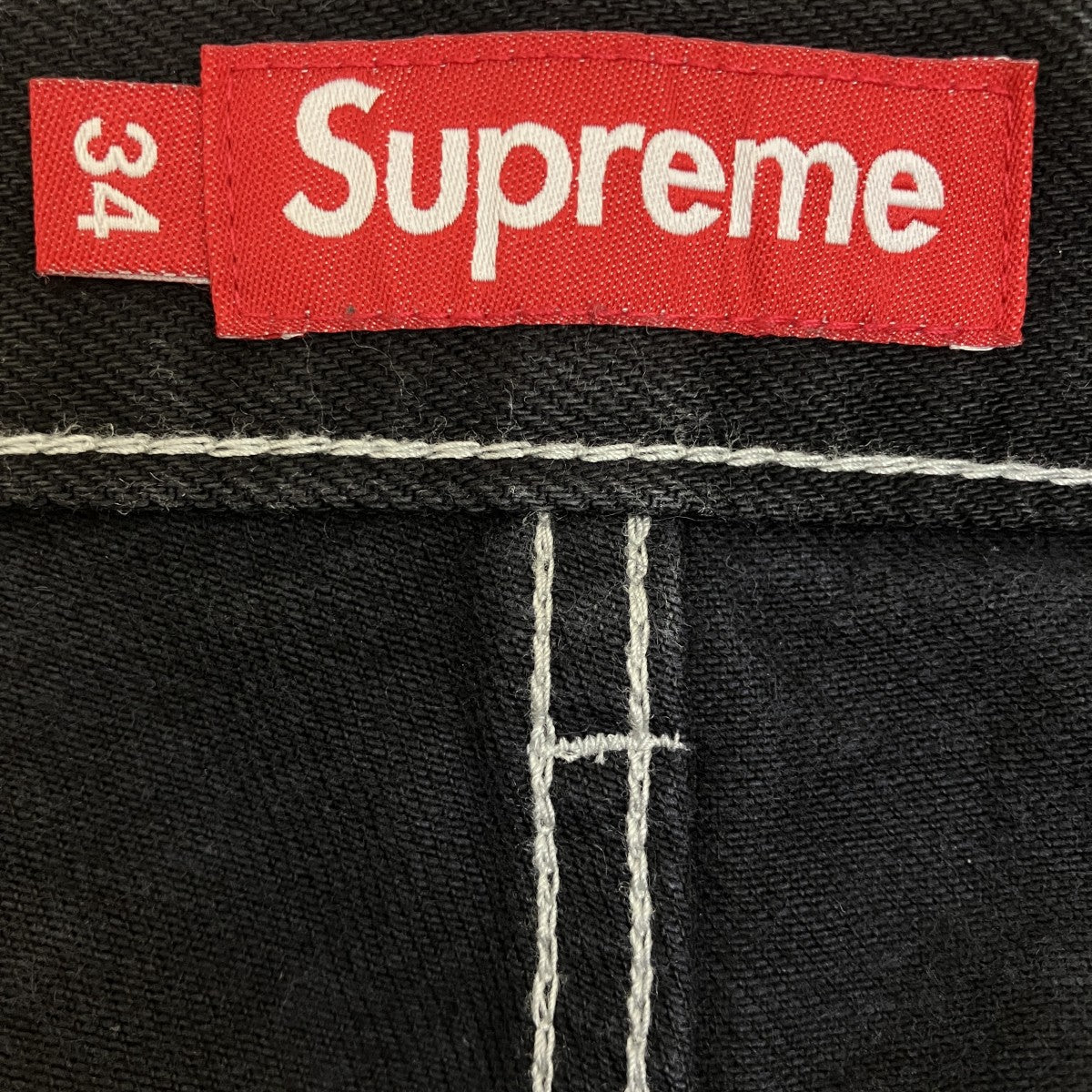 Supreme 23FW Radial Embroidered Loose Fit Jeanブラックジーンズ 古着・中古-7枚目のアイテム画像