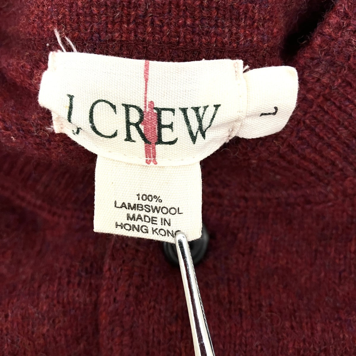 J．CREW 90’s 巨人タグ 香港製ヘンリーネックニット 古着・中古-5枚目のアイテム画像