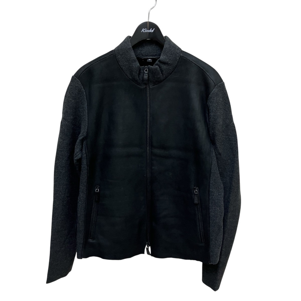 ARMANI COLLEZIONI ムートン切替スタンドカラージャケット 古着・中古-1枚目のアイテム画像