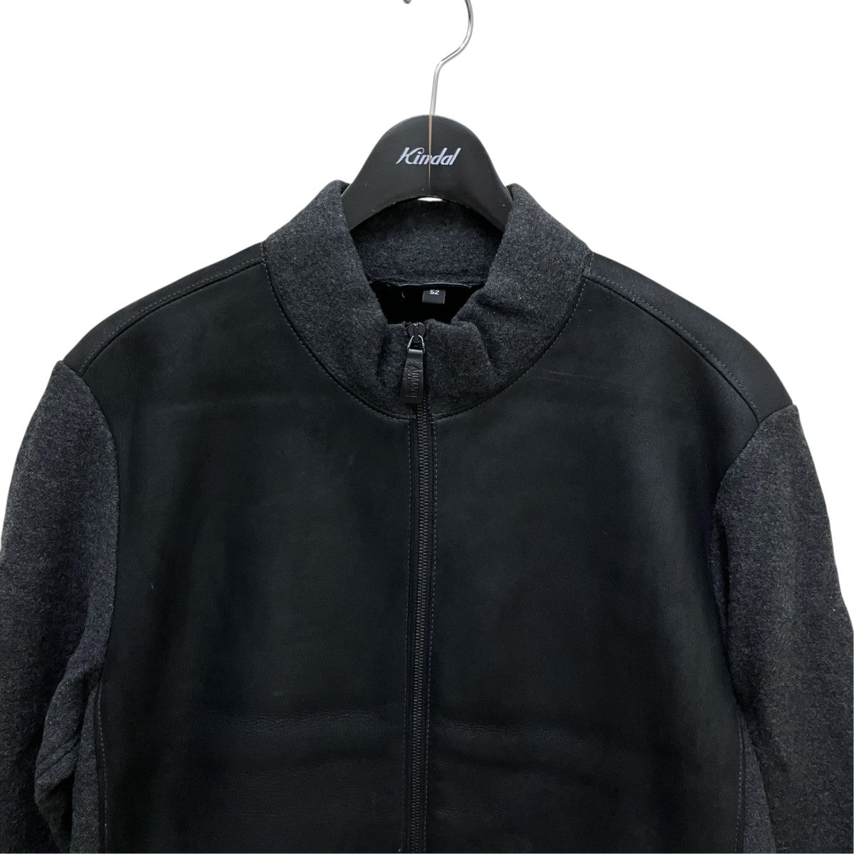 ARMANI COLLEZIONI ムートン切替スタンドカラージャケット 古着・中古-2枚目のアイテム画像
