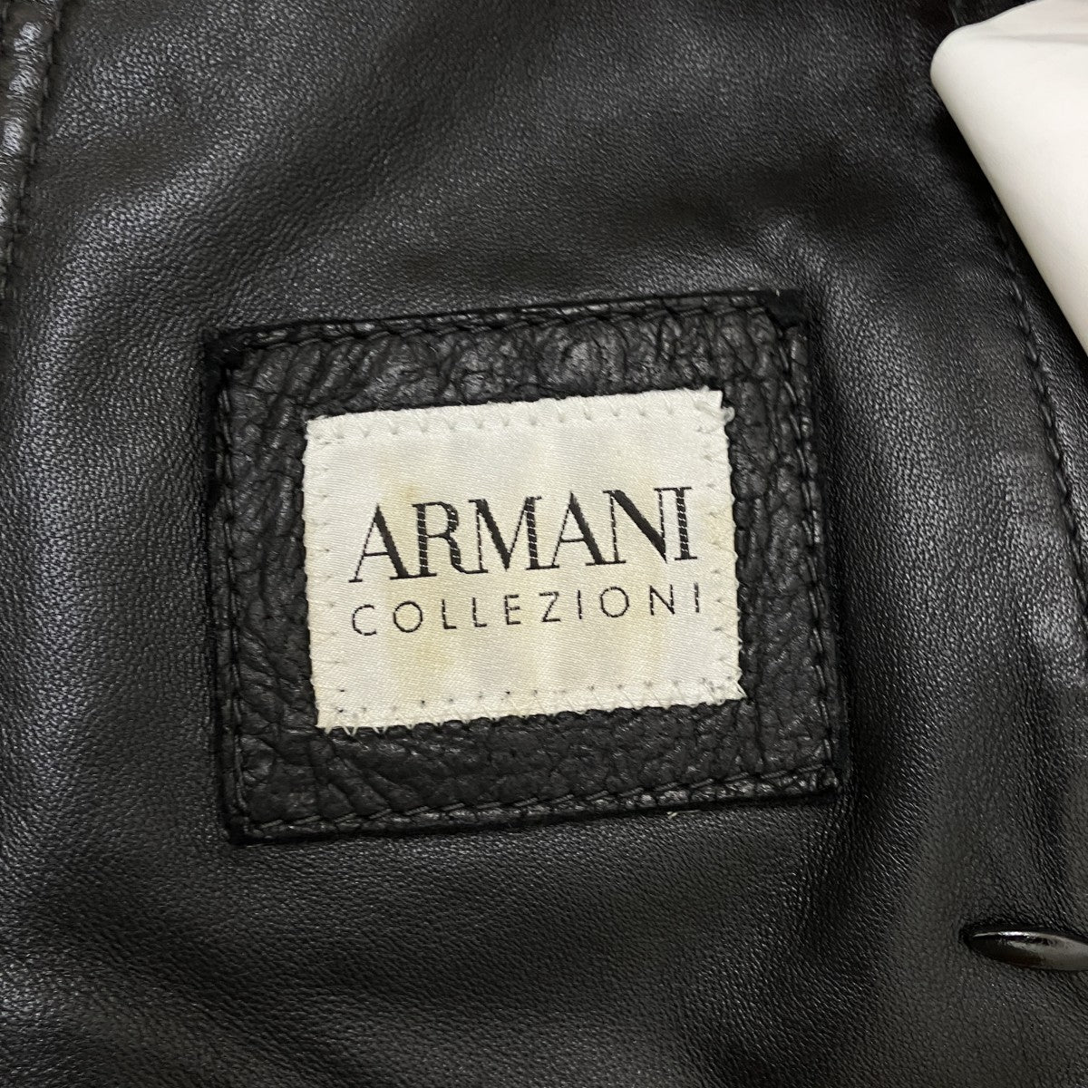 ARMANI COLLEZIONI ムートン切替スタンドカラージャケット 古着・中古-8枚目のアイテム画像