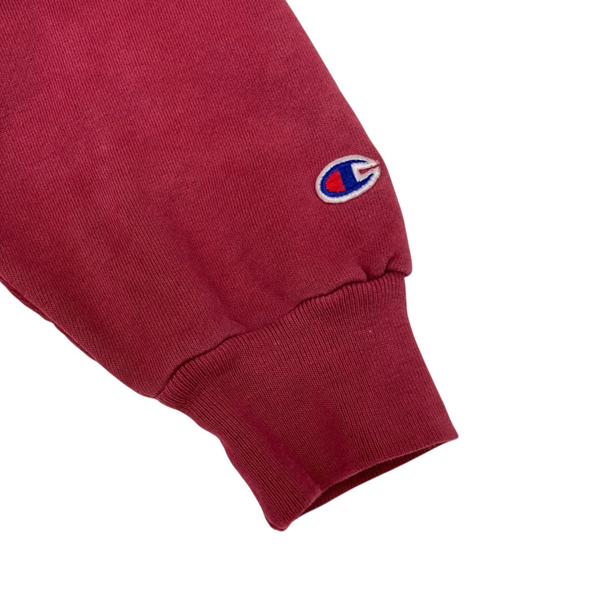 Champion 90’s Vintage 青タグ 胸元ロゴ刺繍前Vガゼットクルーネックスウェット 古着・中古-4枚目のアイテム画像