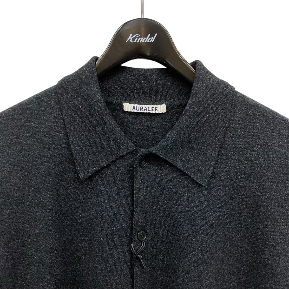 AURALEE HIGH TWIST WOOL KNIT SHIRT CARDIGANニットシャツA25AC01CK 古着・中古-2枚目のアイテム画像