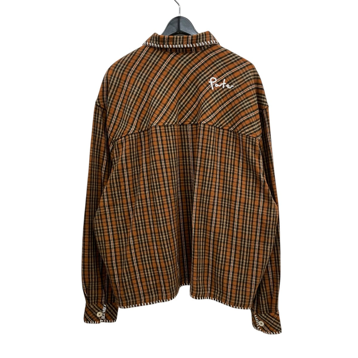 porter james sports Boxed Flannel Red Checkシャツジャケット 古着・中古-3枚目のアイテム画像