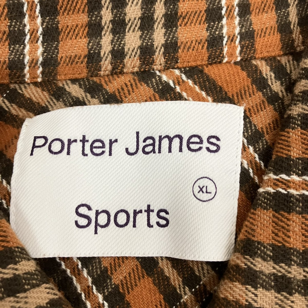 porter james sports Boxed Flannel Red Checkシャツジャケット 古着・中古-5枚目のアイテム画像