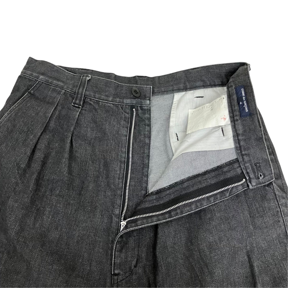 COMME des GARCONS HOMME タックデニムクロップドパンツ 古着・中古-3枚目のアイテム画像
