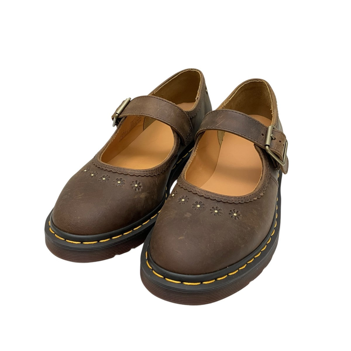 Dr．Martens CRAZY HORSE MARY JANE FLOWERメリージェーン 古着・中古-1枚目のアイテム画像