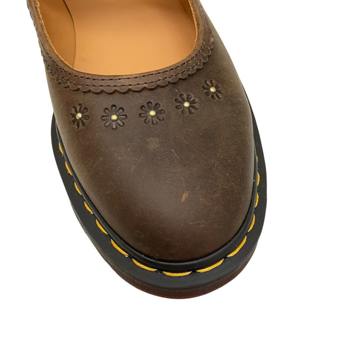 Dr．Martens CRAZY HORSE MARY JANE FLOWERメリージェーン 古着・中古-5枚目のアイテム画像