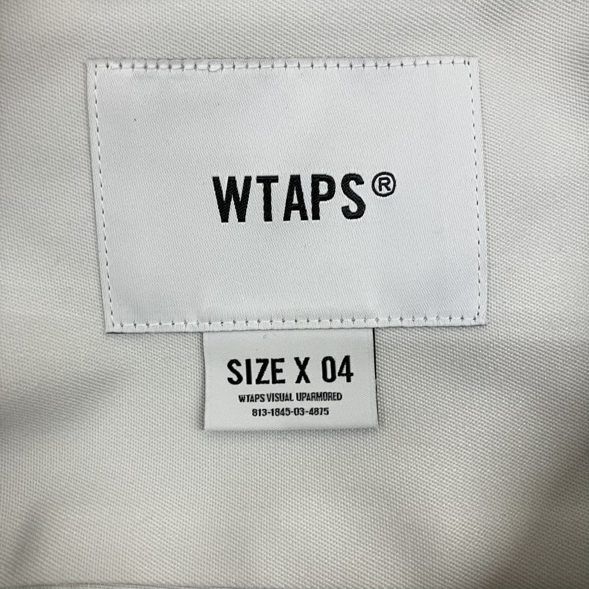 WTAPS 22AWLeague 01 LS Ctpl． Twillシャツノーカラー長袖シャツ222TQDT-SHM04 古着・中古-6枚目のアイテム画像